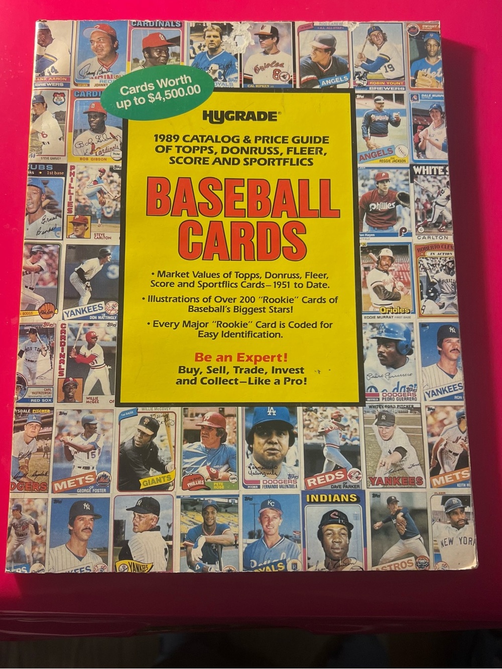 Huggade 1989 Baseball Cards Catalog & Price Guide - Yellow Cover